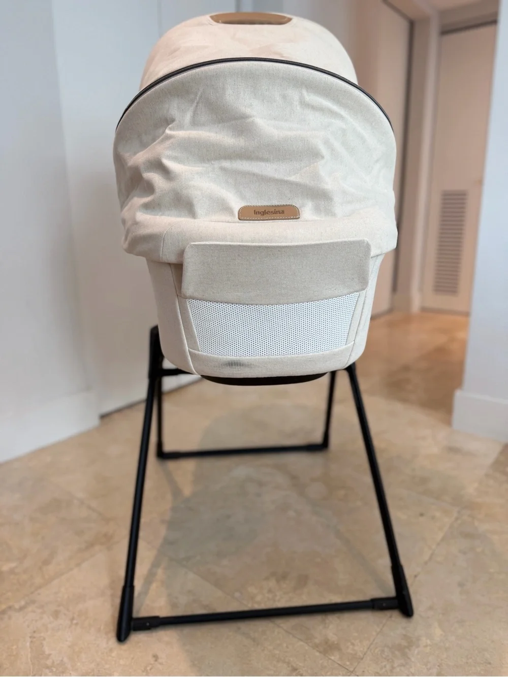 INGLESINA ELEMENT Pure Ecrù carrycot & standup. Both NEW - never used.